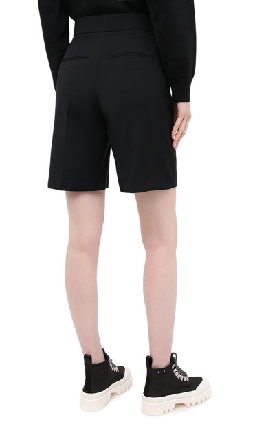 Шерстяные шорты MSGM черного цвета по цене 27900 руб., арт. 2943MDB05 207601, фото 4 Шерстяные шорты MSGM, арт. 2943MDB05 207601, фото 4