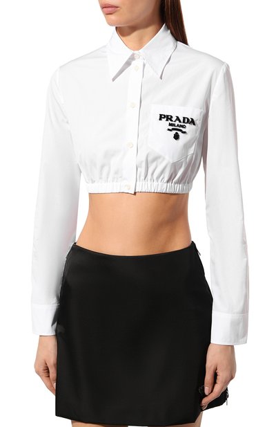 Хлопковая рубашка PRADA, арт. P447FR-11FU-F0009-221, фото 3