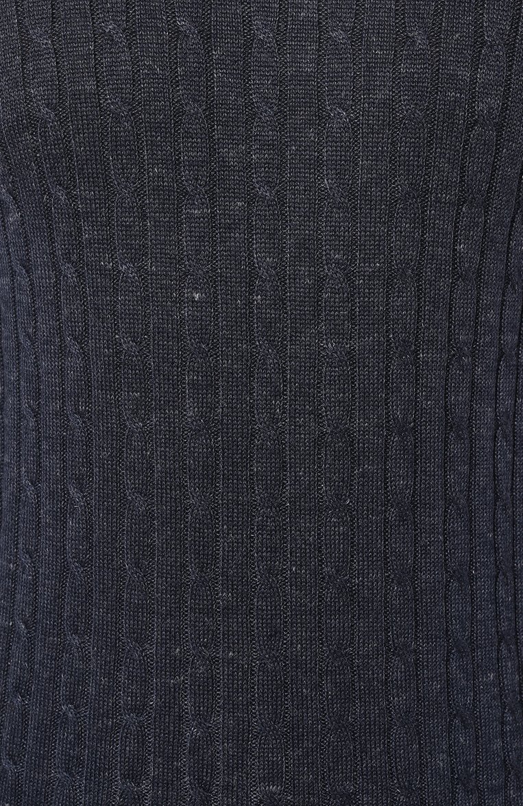 Мужской свитер из кашемира и шелка MUST темно-синего цвета, арт. 231M23P679689 | Фото 5 (Материал внешний: Шерсть, Шелк, Кашемир, Растительное волокно; Рукава: Длинные; Принт: Без принта; Длина (для топов): Стандартные; Материал сплава: Проставлено; Мужское Кросс-КТ: Свитер-одежда; Драгоценные камни: Проставлено; Стили: Кэжуэл)