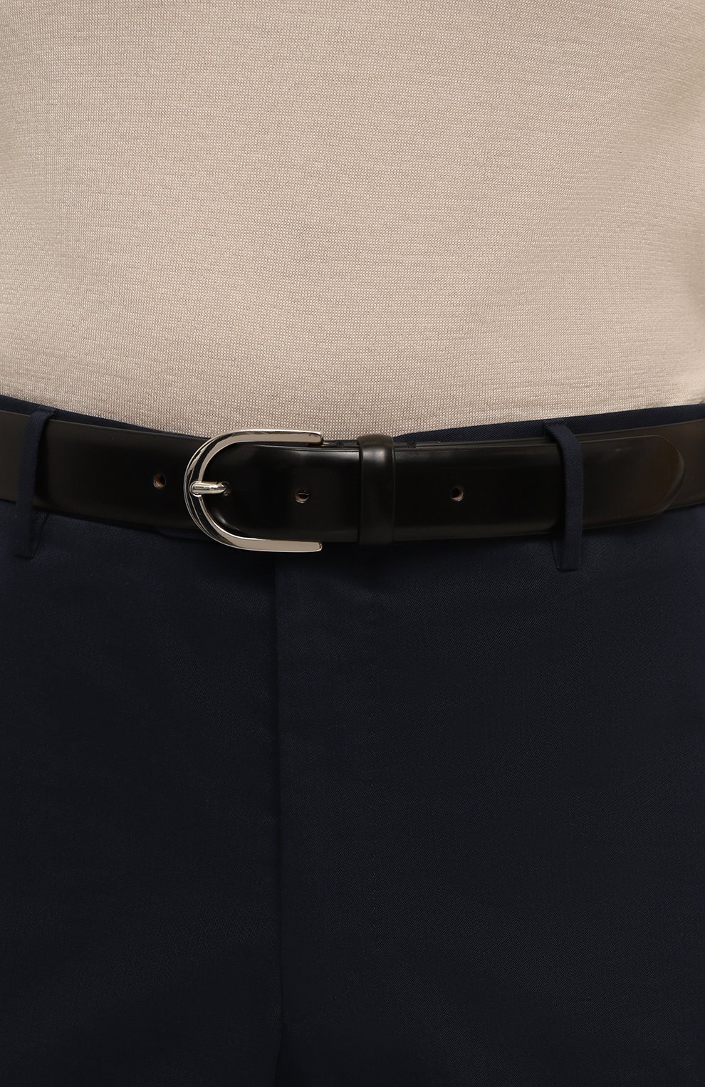 Кожаный ремень DOUCAL'S черного цвета по цене 22900 руб., арт. DC0027DIANUF0079, фото 2 Кожаный ремень DOUCAL'S, арт. DC0027DIANUF0079, фото 2