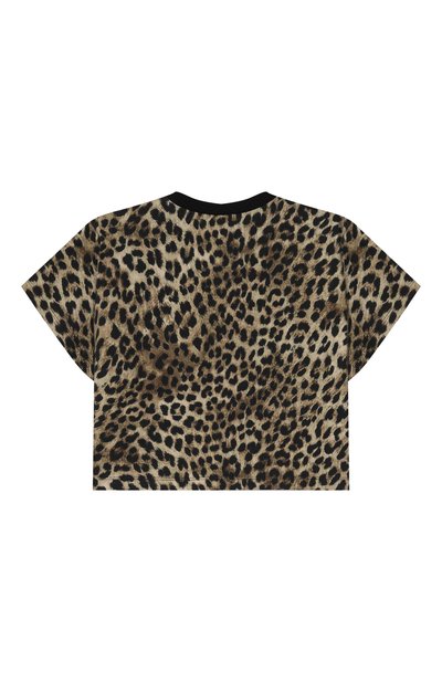 Хлопковая футболка N21 леопардового цвета по цене 11950 руб., арт. N210A9/N0486, фото 2 Хлопковая футболка N21, арт. N210A9/N0486, фото 2