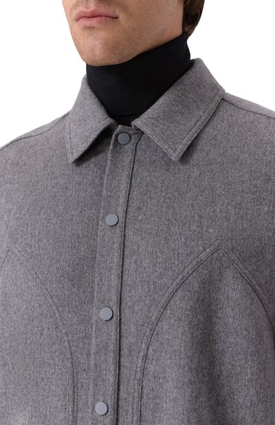 Кашемировая рубашка MVST серого цвета по цене 228500 руб., арт. M25.1PM.B003, фото 5 Кашемировая рубашка MVST, арт. M25.1PM.B003, фото 5