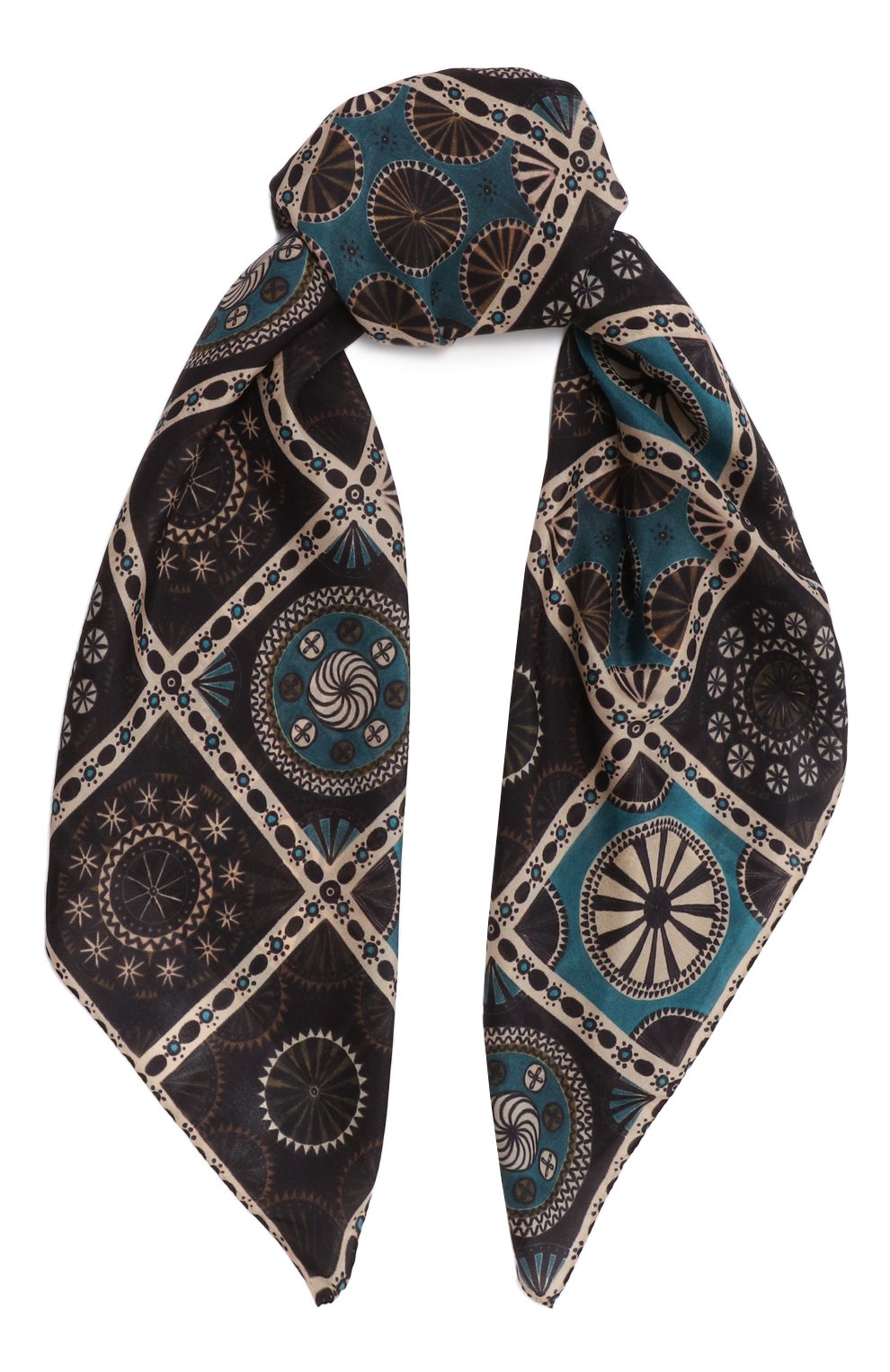 Шелковый платок византийский орнамент GOURJI, арт. T21VISBL7R/1, фото 1