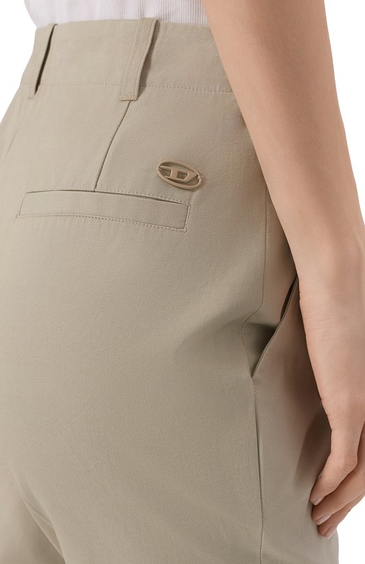 Хлопковые брюки Diesel A23658/0NJCT Бежевый  A23658/0NJCT Фото 5