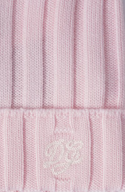 Шерстяная шапка DOLCE & GABBANA светло-розового цвета по цене 23600 руб., арт. LBKHI7/JDVDN, фото 3 Шерстяная шапка DOLCE & GABBANA, арт. LBKHI7/JDVDN, фото 3