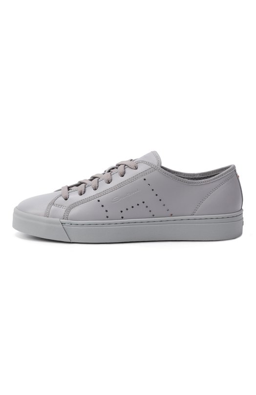 Кожаные кеды Santoni WBGG61350AIATSFP Голубой  WBGG61350AIATSFP Фото 4
