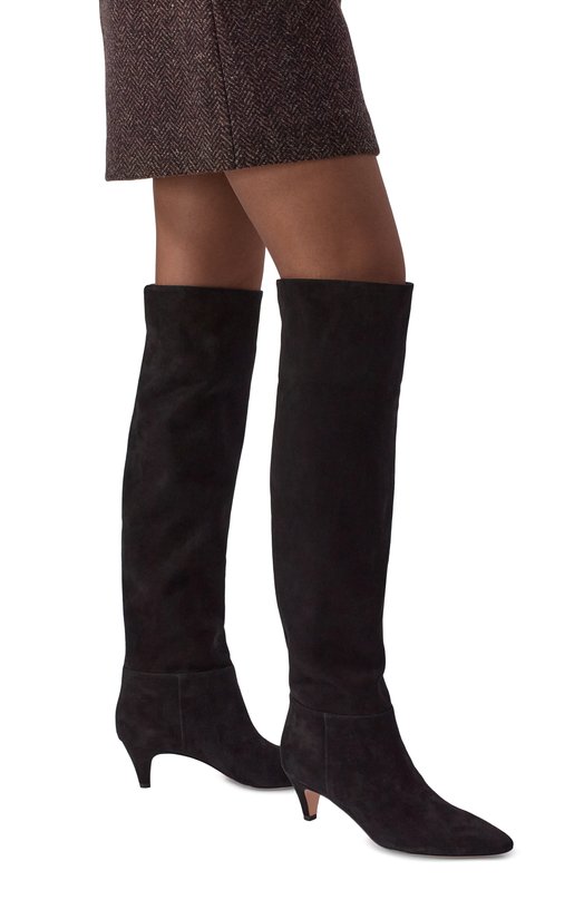 Замшевые ботфорты Elise 55 Gianvito Rossi G80138.55RIC.C45NER0 Чёрный  G80138.55RIC.C45NER0 Фото 2