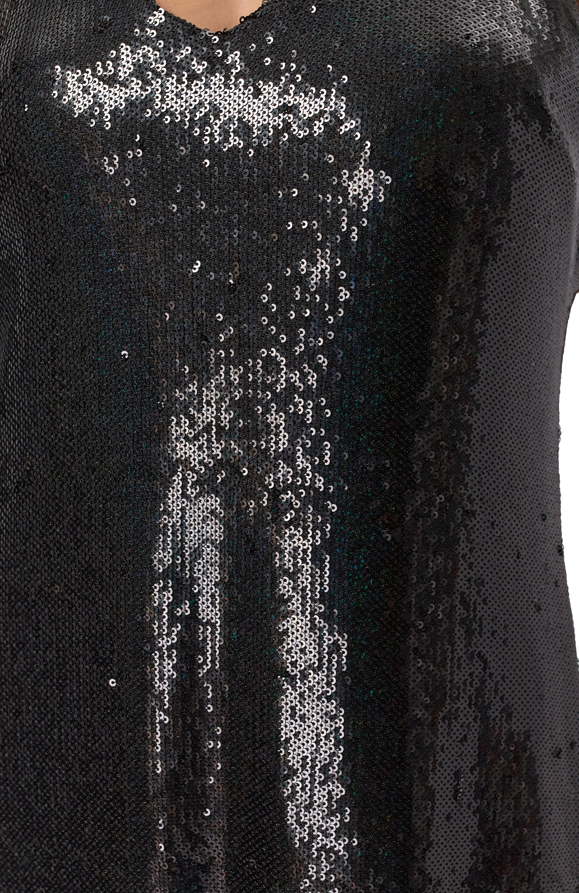 Платье с отделкой пайетками SSHEENA черного цвета по цене 83400 руб., арт. 25SSALEXST TS25007, фото 5 Платье с отделкой пайетками SSHEENA, арт. 25SSALEXST TS25007, фото 5