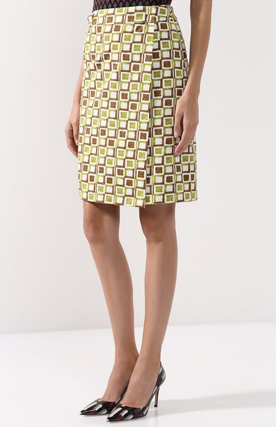Хлопковая мини-юбка с принтом PRADA, арт. P109O-1R2A-F0613, фото 3