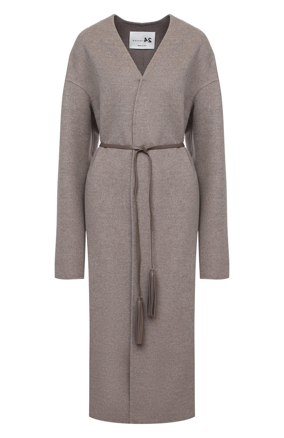 Пальто из шерсти и кашемира MANZONI24 светло-коричневого цвета по цене 258500 руб., арт. 20M742-DB1L8/38-46, фото 1 Пальто из шерсти и кашемира MANZONI24, арт. 20M742-DB1L8/38-46, фото 1
