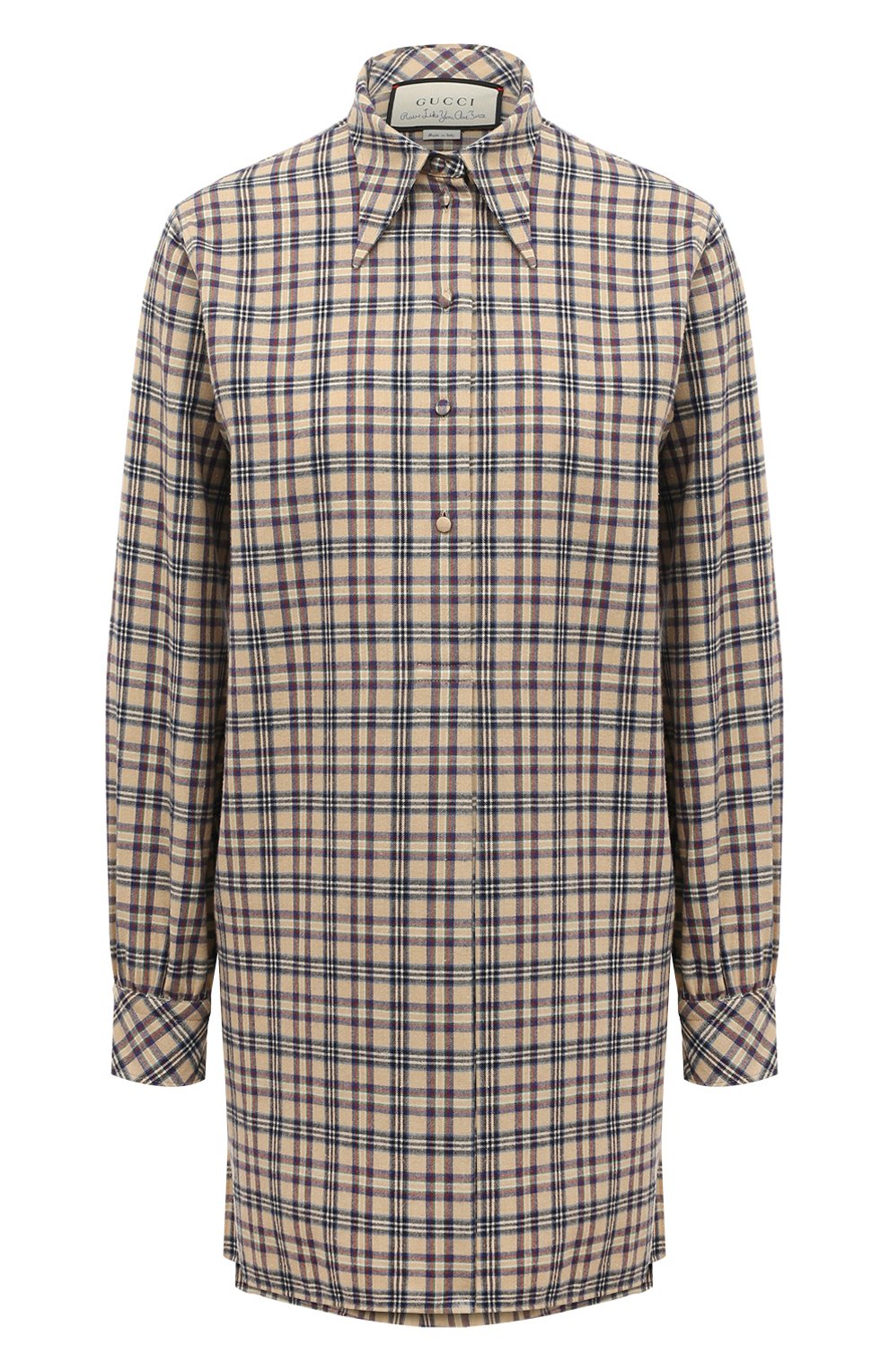 Рубашка из хлопка и шерсти GUCCI, арт. 637243 ZAFSV, ф ото 1