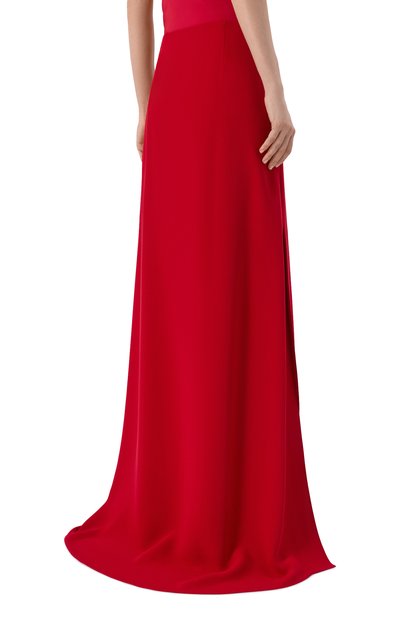 Шелковая юбка VALENTINO красного цвета по цене 414500 руб., арт. 9B3RAF75/1MM, фото 4 Шелковая юбка VALENTINO, арт. 9B3RAF75/1MM, фото 4