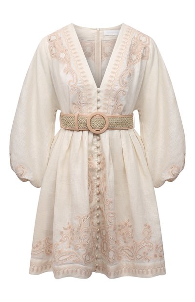 Женское льняное платье ZIMMERMANN, арт. 9744DEST