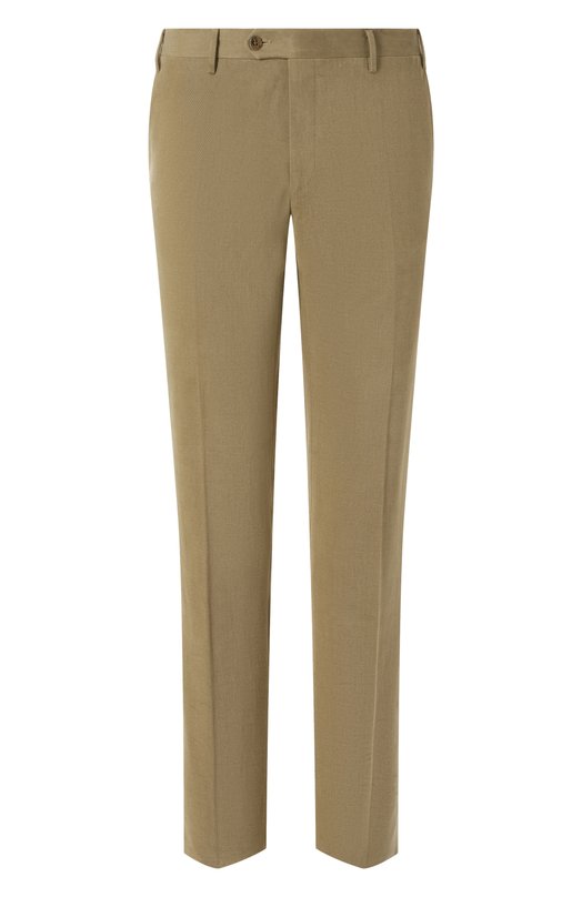 Хлопковые брюки Corneliani 944B01-9418503 Хаки 944B01-9418503