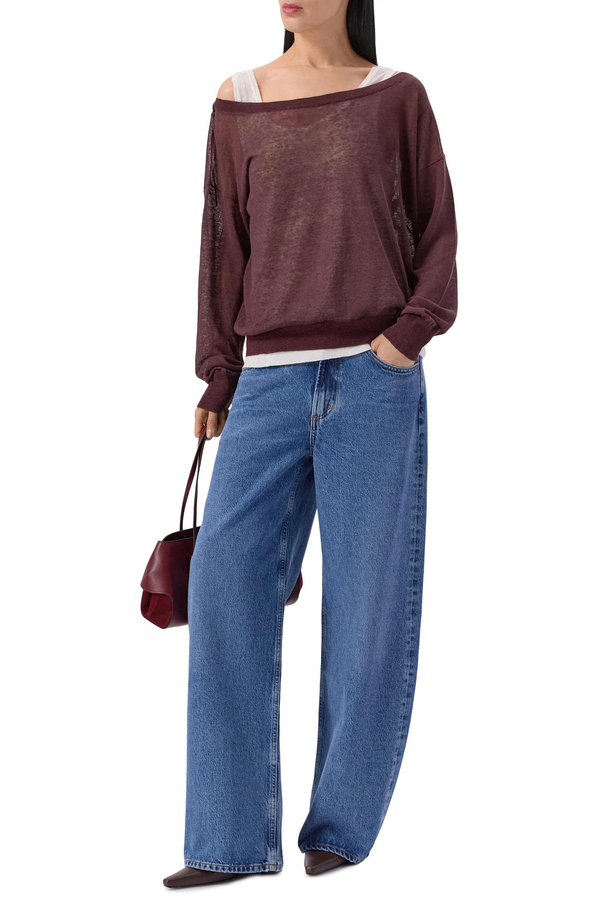 Пуловер изо льна и хлопка BOSS коричневого цвета по цене 31900 руб., арт. 50562972, фото 2 Пуловер изо льна и хлопка BOSS, арт. 50562972, фото 2