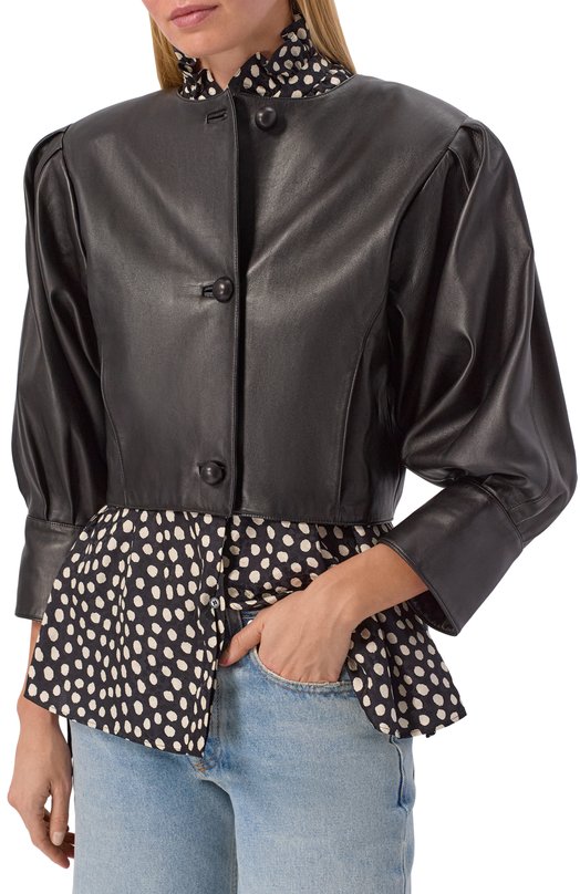 Кожаная куртка Chloé CH26SCV97203 Чёрный  CH26SCV97203 Фото 3