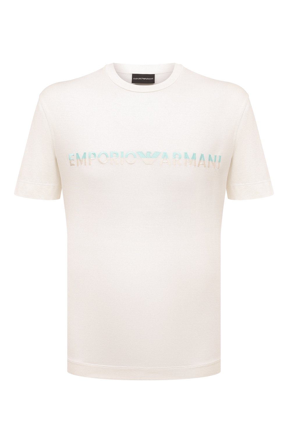 Футболка EMPORIO ARMANI белого цвета по цене 14250 руб., арт. 6R1TDJ/1JUVZ, фото 1 Футболка EMPORIO ARMANI, арт. 6R1TDJ/1JUVZ, фото 1