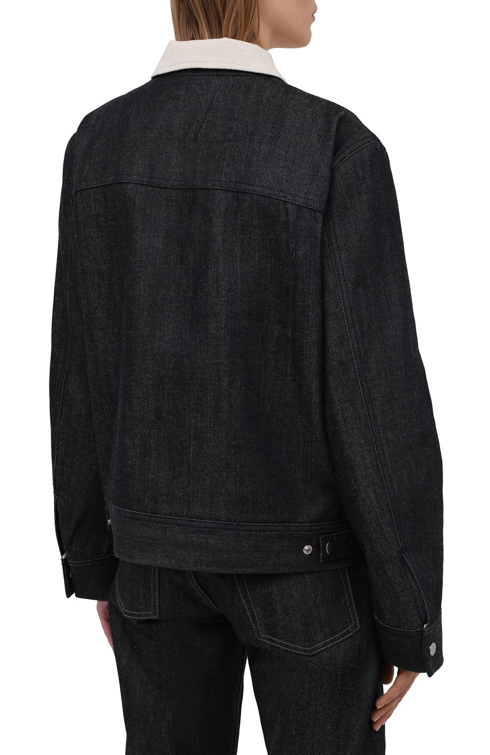 Джинсовая куртка JIL SANDER темно-синего цвета по цене 94800 руб., арт. JPPS664235-WS246700, фото 4 Джинсовая куртка JIL SANDER, арт. JPPS664235-WS246700, фото 4