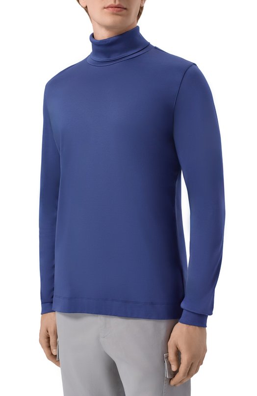 Хлопковая водолазка Van Laack VL-PELIN01-XX/180031 Синий  VL-PELIN01-XX/180031 Фото 3