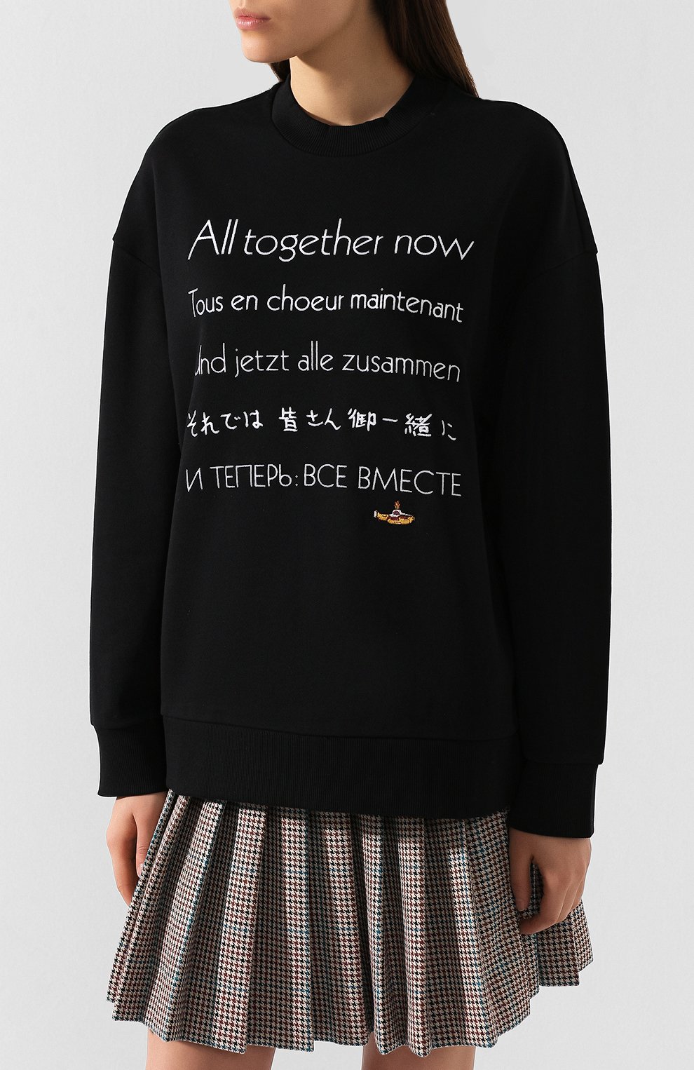 Хлопковый свитшот STELLA MCCARTNEY черного цвета по цене 29950 руб., арт. 579355/SMW85, фото 3 Хлопковый свитшот STELLA MCCARTNEY, арт. 579355/SMW85, фото 3