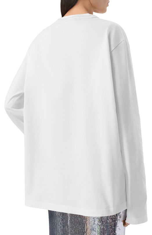 Хлопковый лонгслив N21 F041/6328 Белый  F041/6328 Фото 4