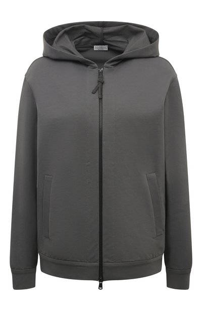 Женский хлопковая толстовка BRUNELLO CUCINELLI, арт. MH827B1190