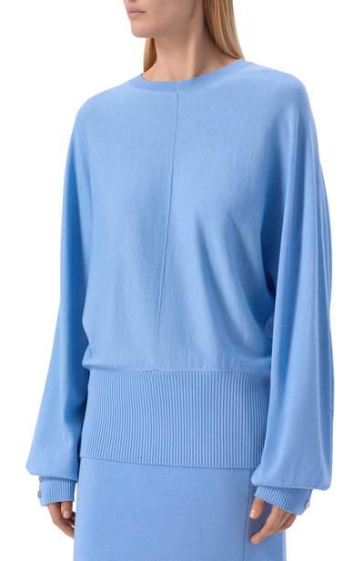 Шерстяной пуловер LANVIN голубого цвета по цене 225000 руб., арт. RW-P00054-K107-E26, фото 3 Шерстяной пуловер LANVIN, арт. RW-P00054-K107-E26, фото 3