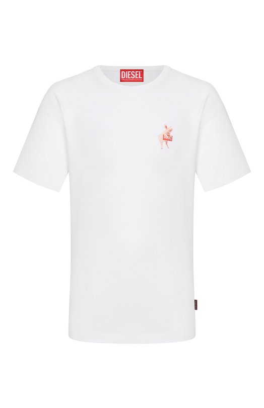 Хлопковая футболка Diesel A22005/0PLAT Белый A22005/0PLAT
