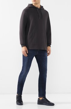 Мужские кожаные кеды HARRYS OF LONDON синего цвета, арт. T0M NAPPA LEATHER/TECH | Фото 2 (Статус проверки: Проверено, Проверена категория; Материал внутренний: Натуральная кожа; Подошва: Массивная; Материал утеплителя: Без утеплителя; Стили: Классический; Матери�ал сплава: Проставлено, Проверено; Драгоценные камни: Проставлено; Материал внешний: Натуральная кожа; Кросс-КТ: Низкие)