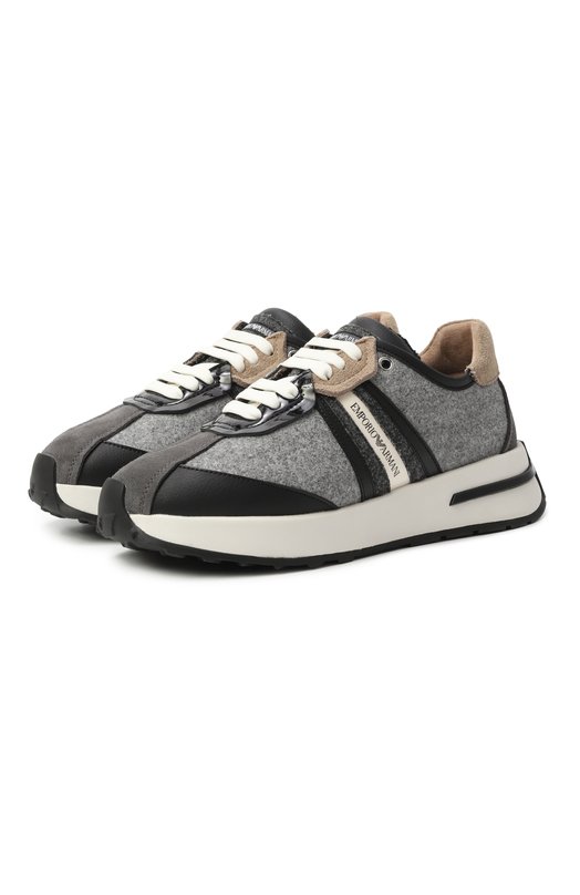 Комбинированные кроссовки Emporio Armani EW003060/AF19772 Серый EW003060/AF19772