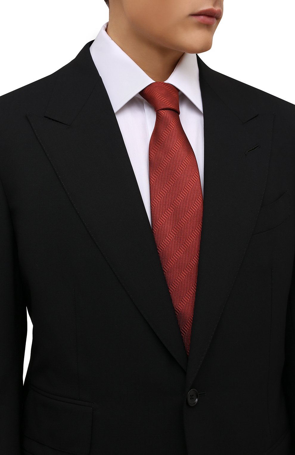 Шелковый галстук BRIONI бордового цвета по цене 25350 руб., арт. 061D00/01442, фото 2 Шелковый галстук BRIONI, арт. 061D00/01442, фото 2