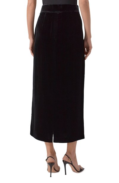 Бархатная юбка GIORGIO ARMANI черного цвета по цене 272500 руб., арт. GW001893/TE10831, фото 4 Бархатная юбка GIORGIO ARMANI, арт. GW001893/TE10831, фото 4