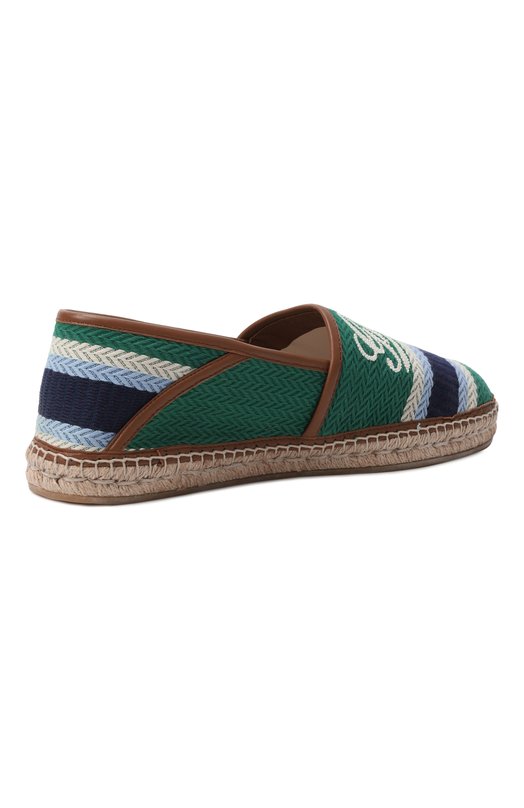 Текстильные эспадрильи Gucci 824882/FAEH9 Зелёный  824882/FAEH9 Фото 5