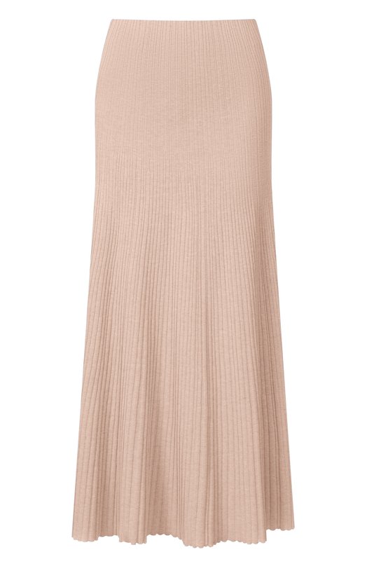 Юбка из хлопка и шелка Agnona KG11010E/7Q180PE Бежевый KG11010E/7Q180PE