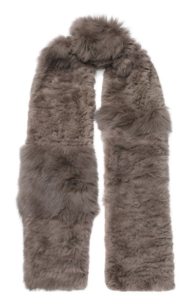 Меховой вязаный шарф YVES SALOMON, арт. 9WAA009XXRDLL, фото 1