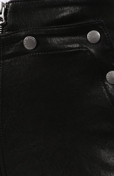 Кожаные брюки RAG AND BONE черного цвета по цене 128500 руб., арт. W2593L034BLK, фото 5 Кожаные брюки RAG AND BONE, арт. W2593L034BLK, фото 5
