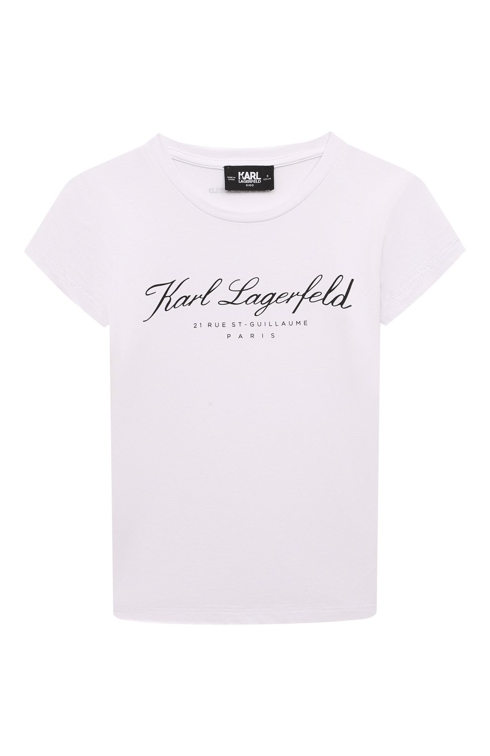 Хлопковая футболка KARL LAGERFELD KIDS, арт. Z30107, фото 1