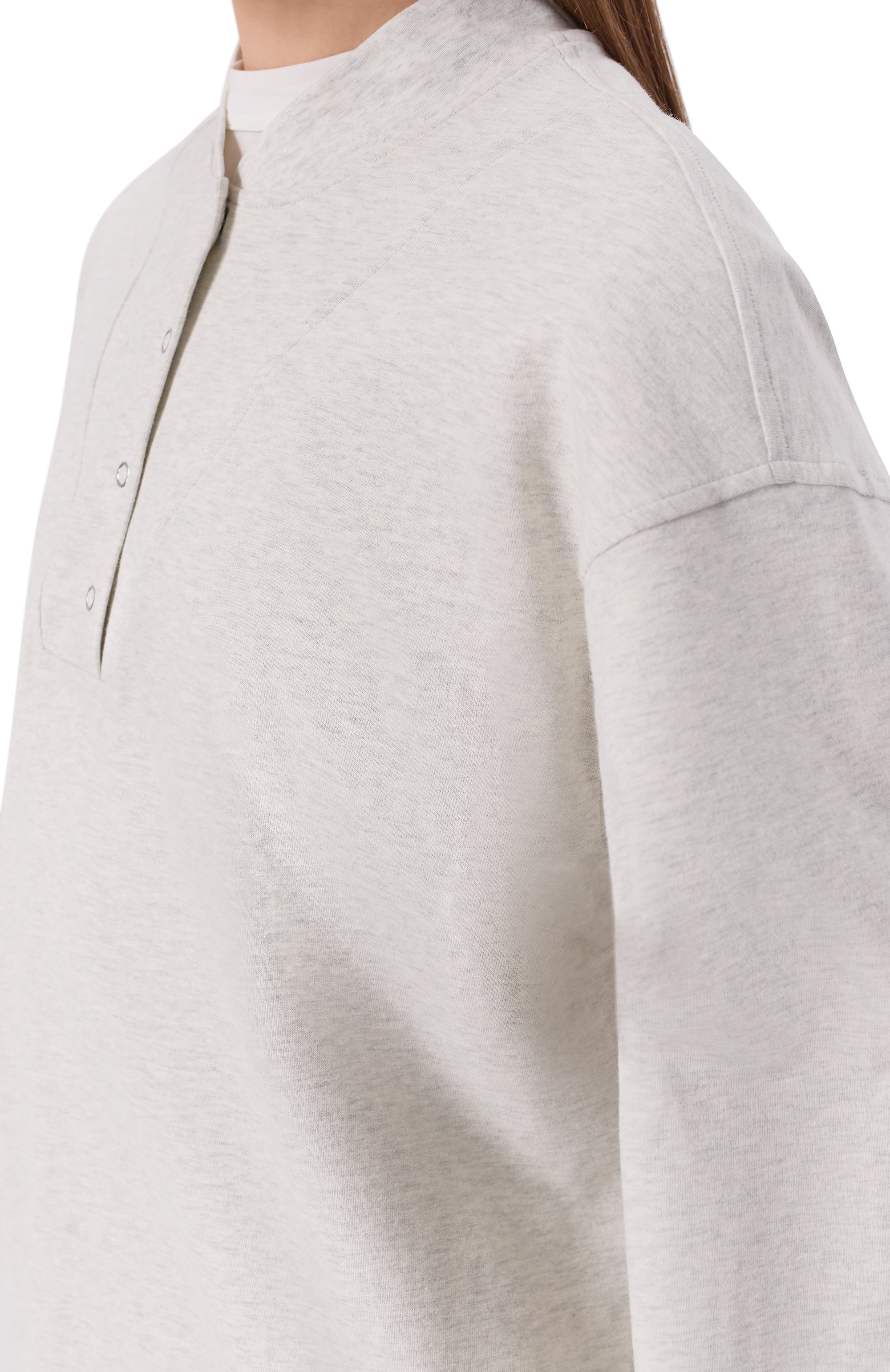 Хлопковый свитшот 12 STOREEZ серого цвета по цене 15000 руб., арт. 136650, фото 5 Хлопковый свитшот 12 STOREEZ, арт. 136650, фото 5