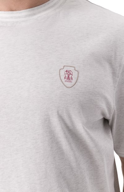 Хлопковая футболка BRUNELLO CUCINELLI, арт. M0B131386W, фото 5