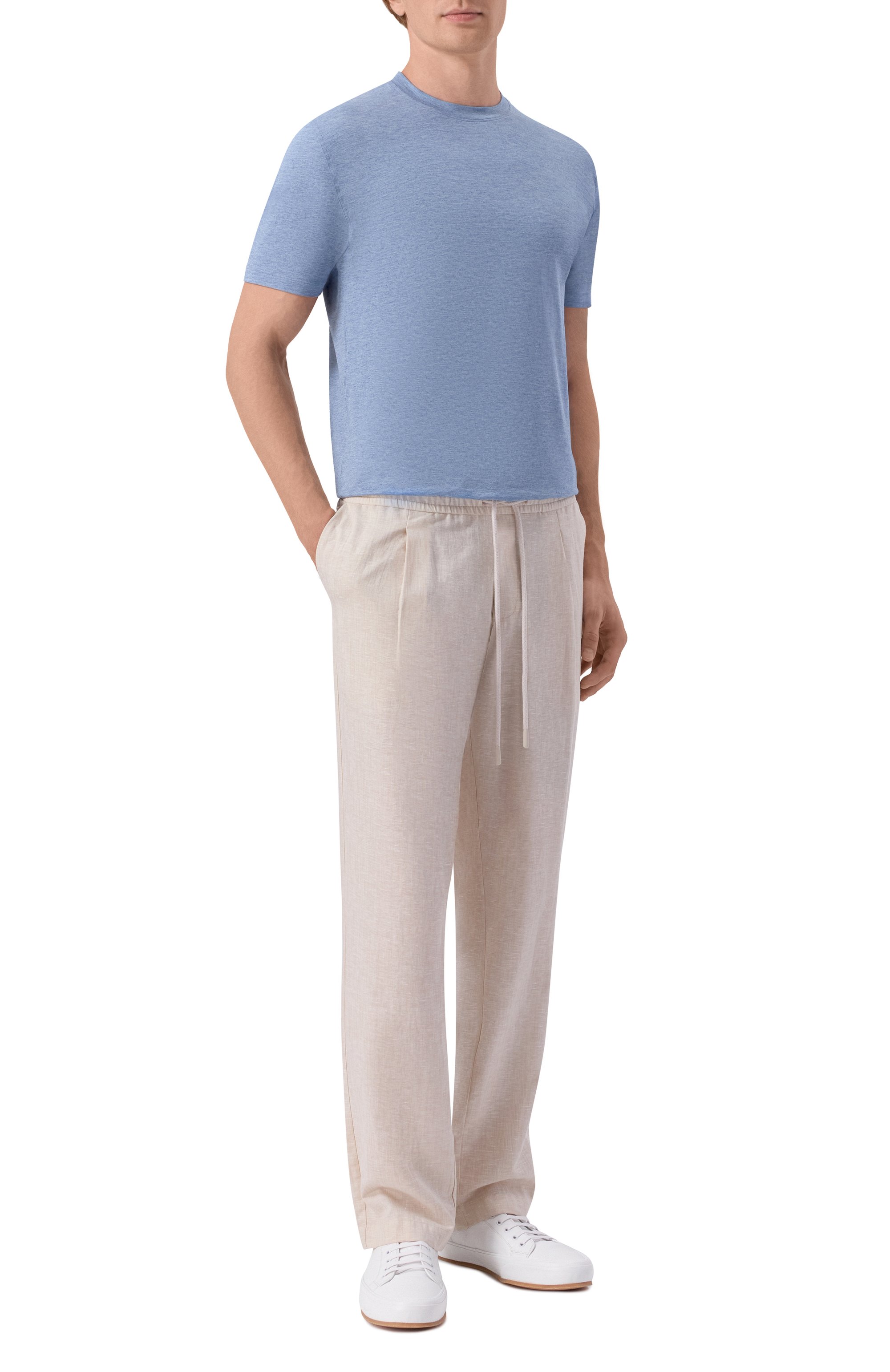 Футболка ZIMMERLI голубого цвета по цене 17000 руб., арт. 718-8251, фото 2 Футболка ZIMMERLI, арт. 718-8251, фото 2