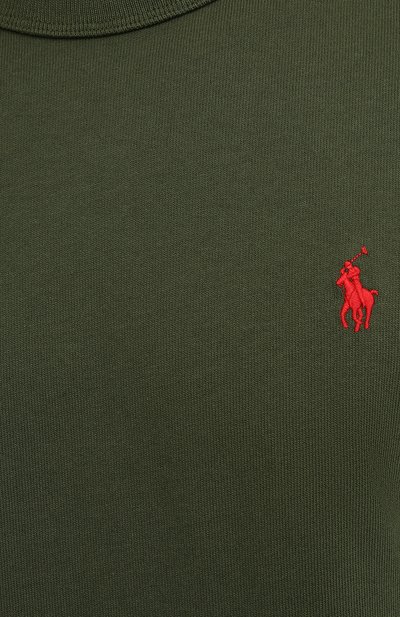 Хлопковая футболка POLO RALPH LAUREN зеленого цвета по цене 8705 руб., арт. 710811284, фото 5 Хлопковая футболка POLO RALPH LAUREN, арт. 710811284, фото 5