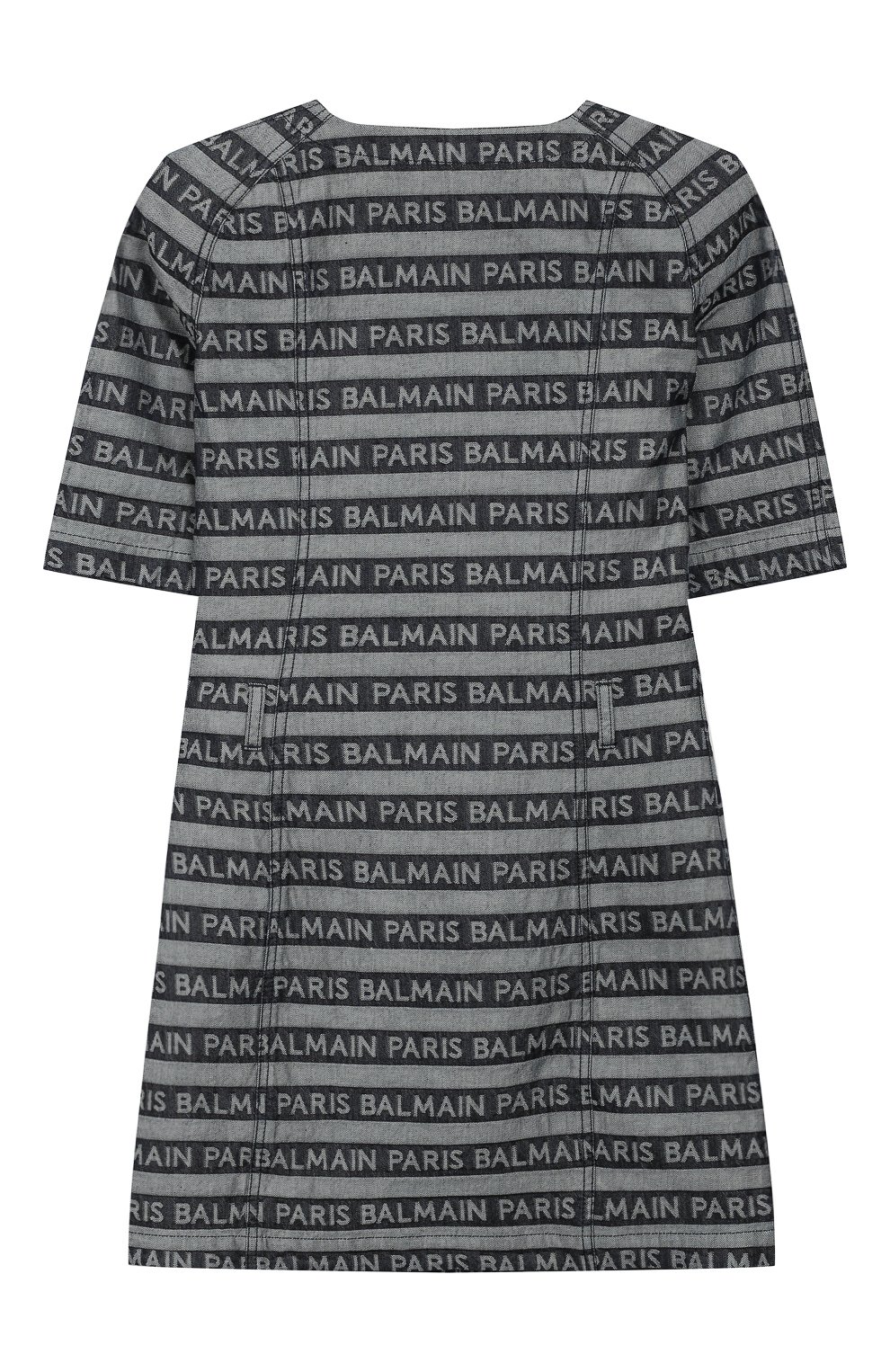 Хлопковое платье BALMAIN синего цвета по цене 48400 руб., арт. 6L1161/LC060/12-16, фото 2 Хлопковое платье BALMAIN, арт. 6L1161/LC060/12-16, фото 2