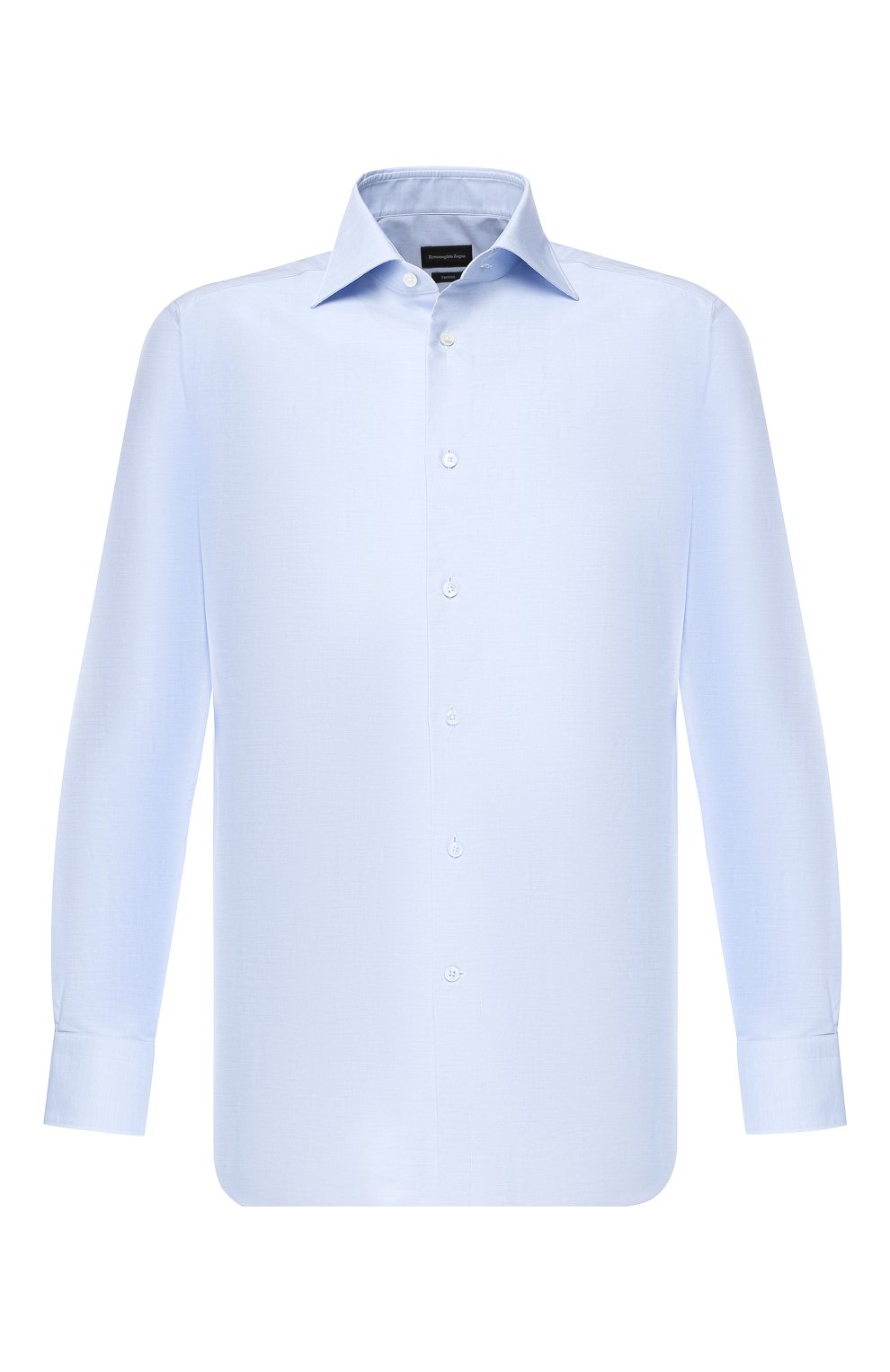 Хлопковая сорочка с воротником кент ZEGNA голубого цвета по цене 39650 руб., арт. 501030/9RS0GS, фото 1 Хлопковая сорочка с воротником кент ZEGNA, арт. 501030/9RS0GS, фото 1