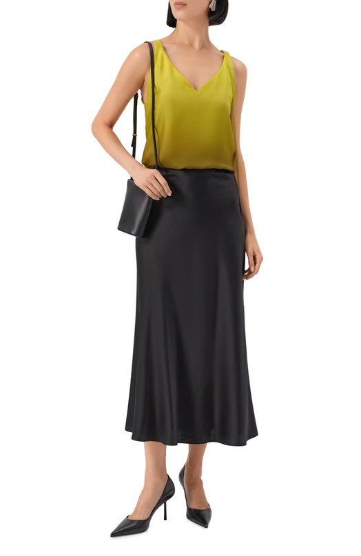 Шелковый топ Sportmax ALCUN0 Жёлтый  ALCUN0 Фото 2
