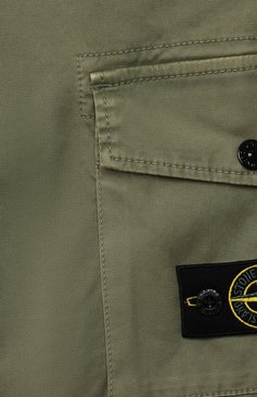 Детские хлопковые брюки STONE ISLAND хаки цвета, арт. 751630411/10-12 | Фото 3 (Случай: Повседневный; Материал внешний: Хлопок; Мальчики Кросс-КТ: Брюки-одежда; Ростовка одежда: 10 - 11 лет | 140 - 146см, 13 - 15 лет | 158 см)