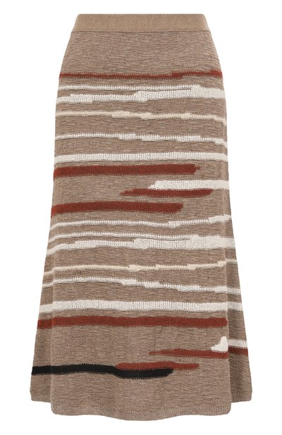 Женская юбка из хлопка и льна BOTTEGA VENETA, арт. 831452/V5LW0