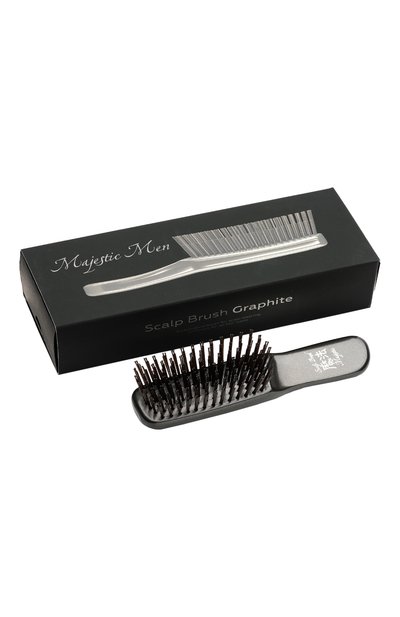 Женская мини-расческа scalp brush 284 зубца, оттенок графит MAJESTIC, арт. 4564631504925