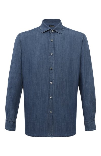 Мужская джинсовая рубашка ZEGNA, арт. UDX12A7/SRF6