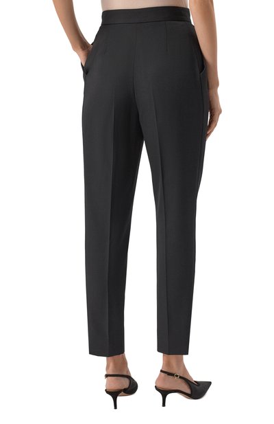 Шерстяные брюки BALMAIN черного цвета по цене 129500 руб., арт. FF1PN190/WC09, фото 4 Шерстяные брюки BALMAIN, арт. FF1PN190/WC09, фото 4