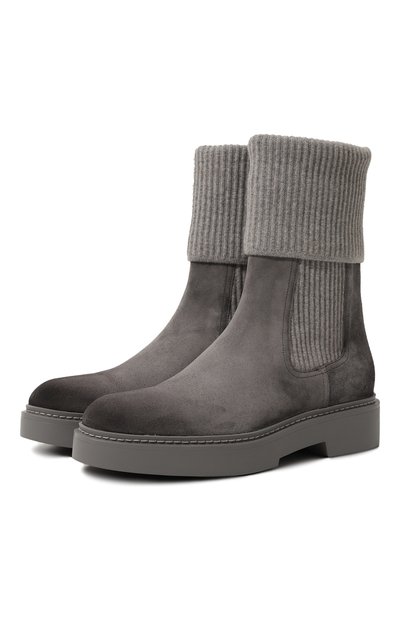 Замшевые челси SANTONI серого цвета по цене 96350 руб., арт. WTHG71314GRINHTA, фото 1 Замшевые челси SANTONI, арт. WTHG71314GRINHTA, фото 1